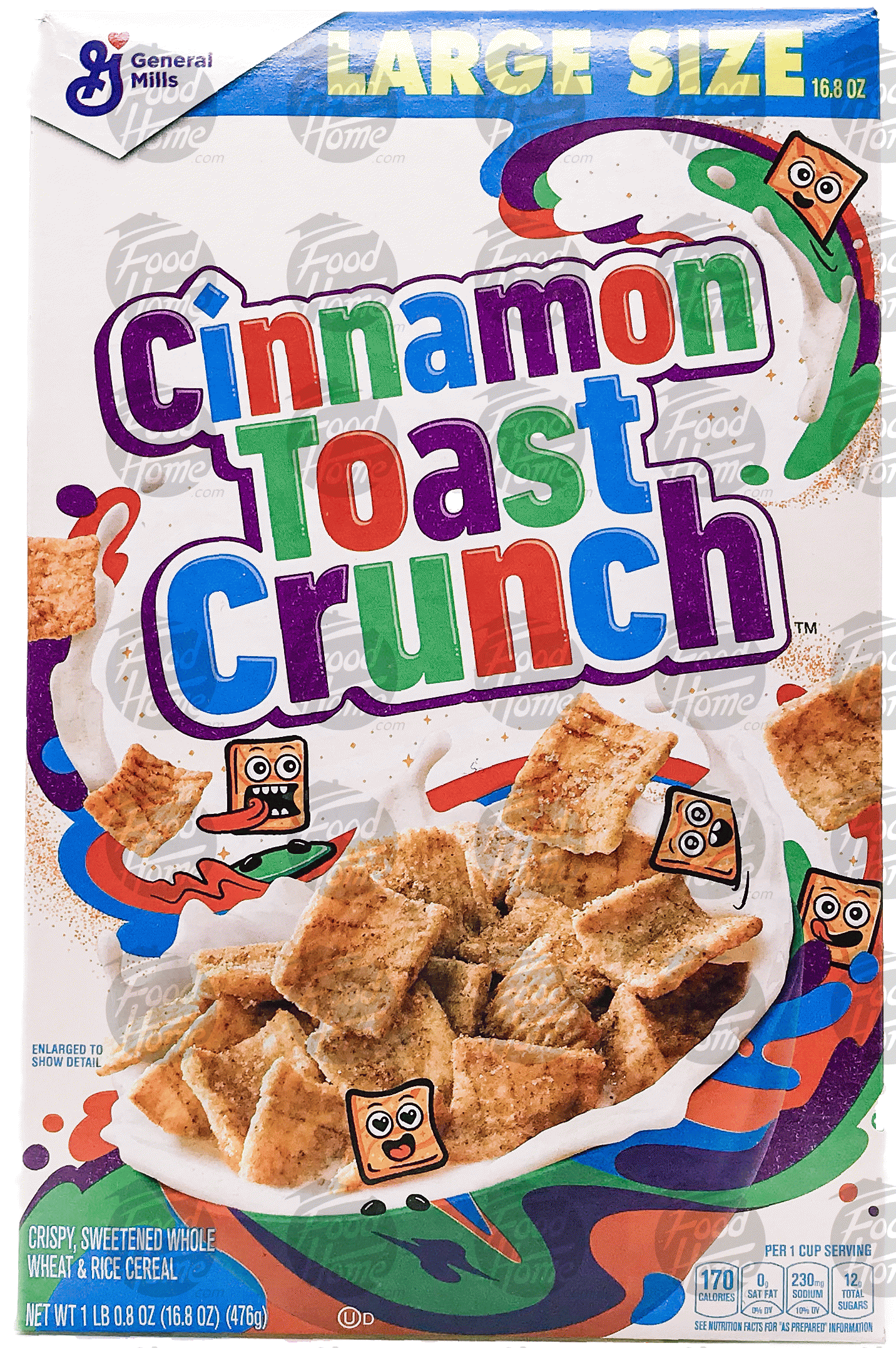 General Mills Large Size cinnamon toast crunch cereal, box Full-Size Picture